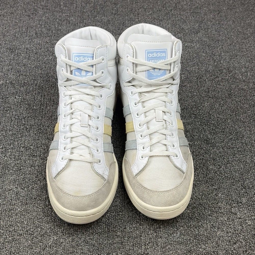 Adidas Americana Hi White Blue Yellow High Top Sneakers Shoes Mens 10.5 EF2505 - Picture 4 of 9
